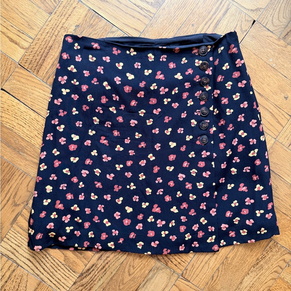 Madewell Floral Button-Up Skirt